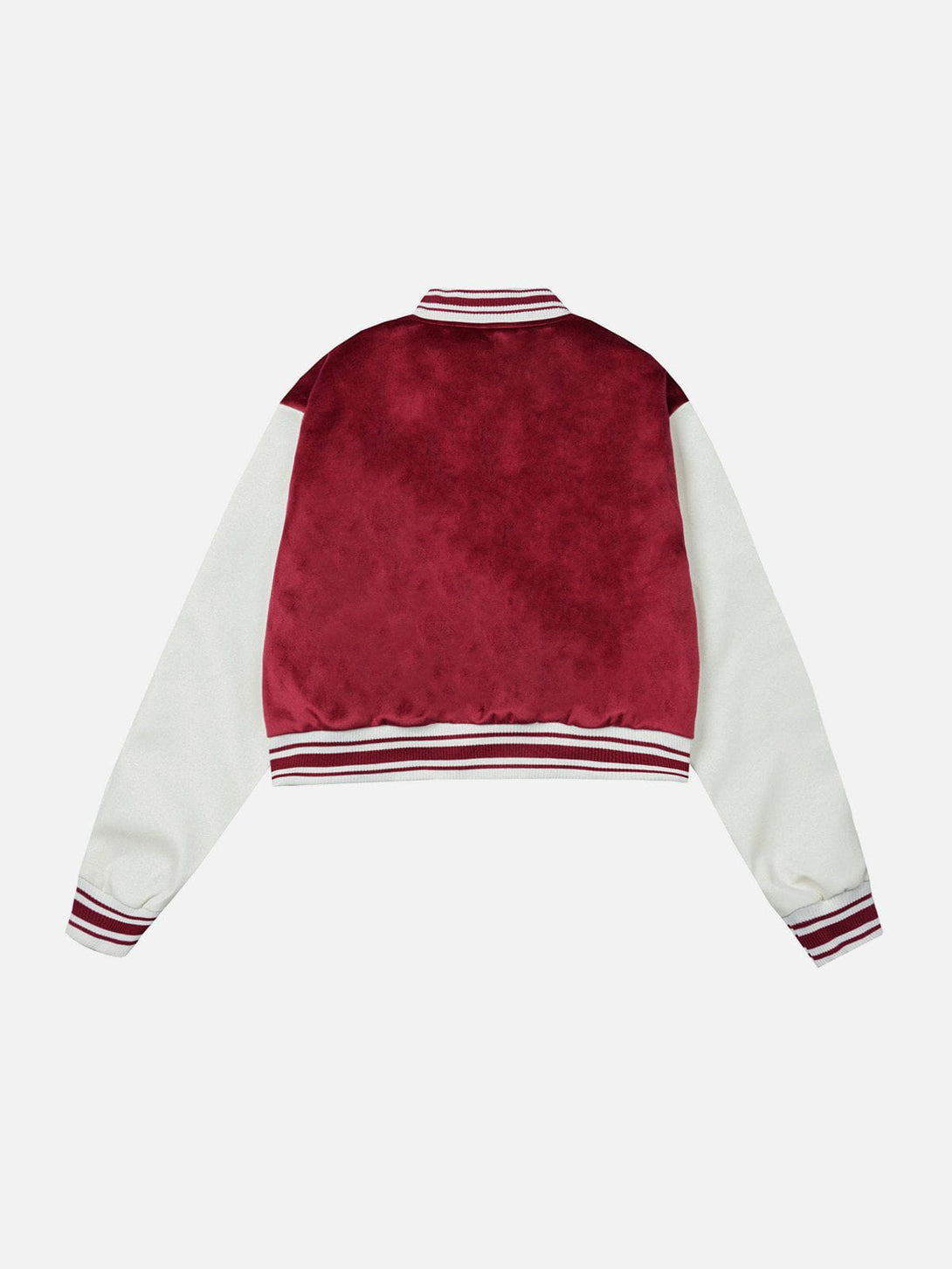 Helmiss - Velvet Short Varsity Jacket- Streetwear Fashion - helmiss.com