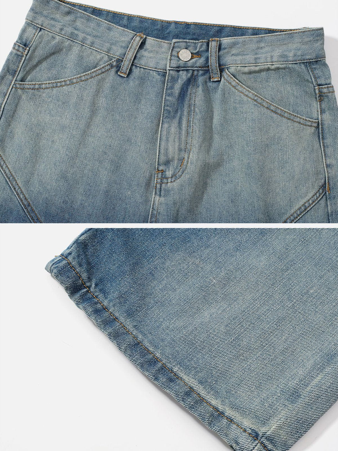 Helmiss - Vintage Big Pocket Jeans- Streetwear Fashion - helmiss.com