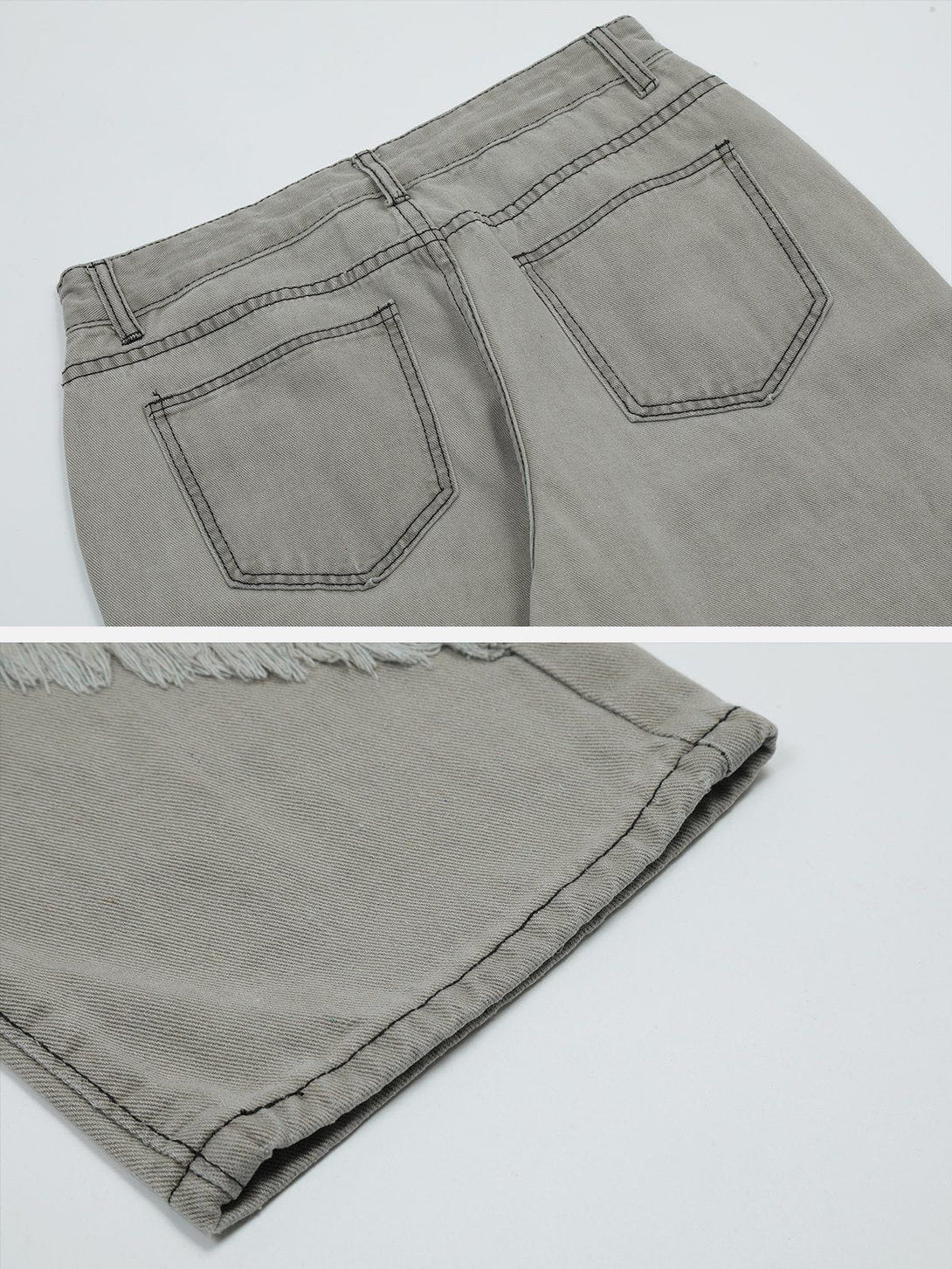 Helmiss - Vintage Burlap Jeans- Streetwear Fashion - helmiss.com