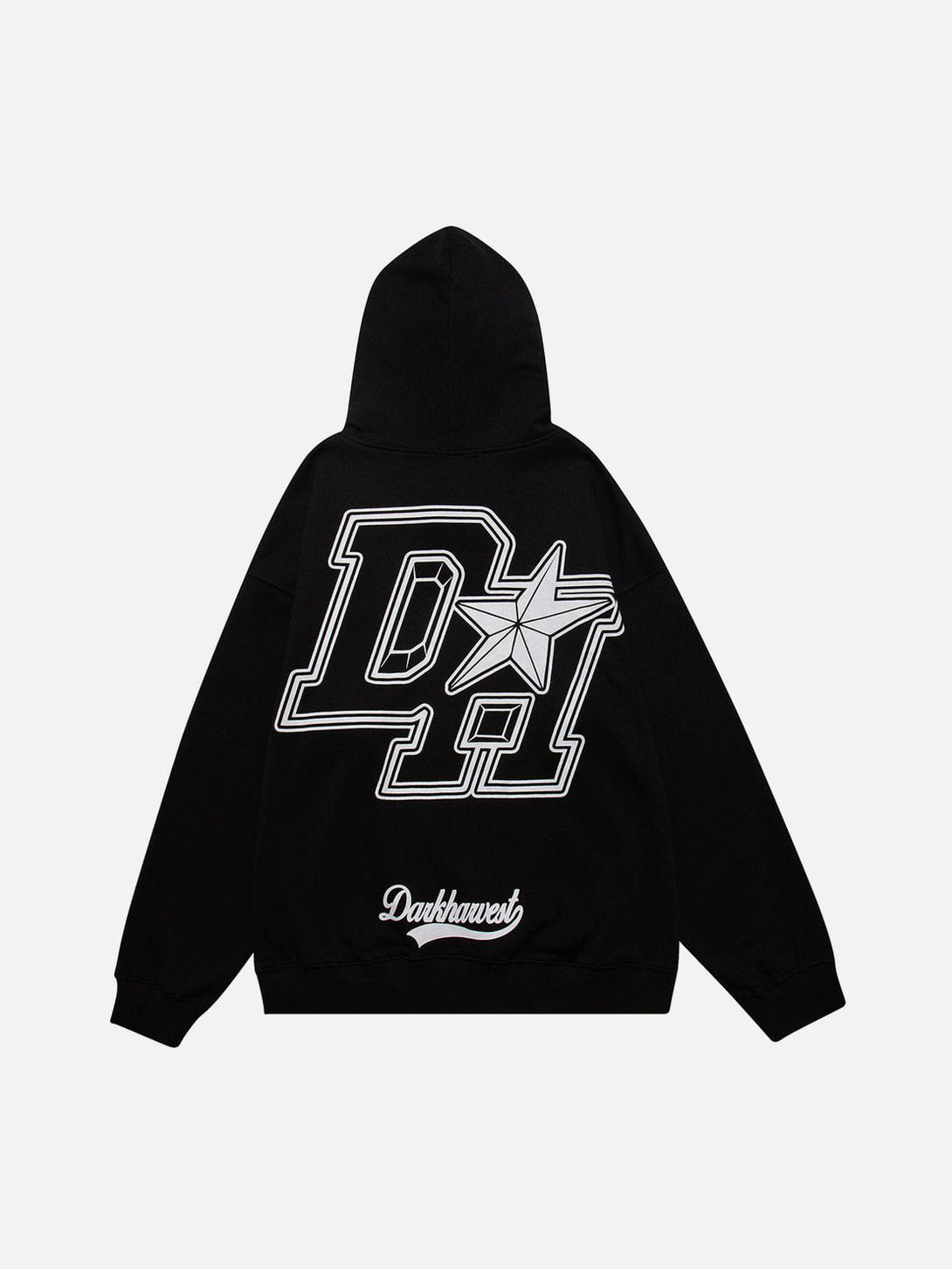 Helmiss - Vintage "DH" Print Hoodie- Streetwear Fashion - helmiss.com