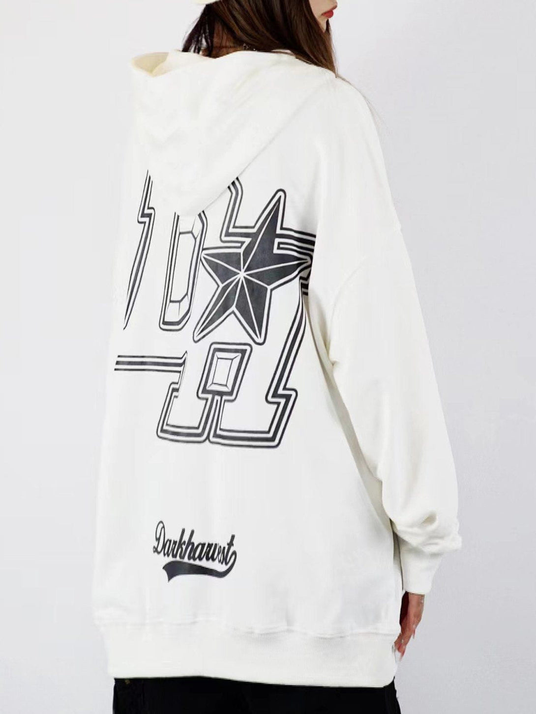 Helmiss - Vintage "DH" Print Hoodie- Streetwear Fashion - helmiss.com