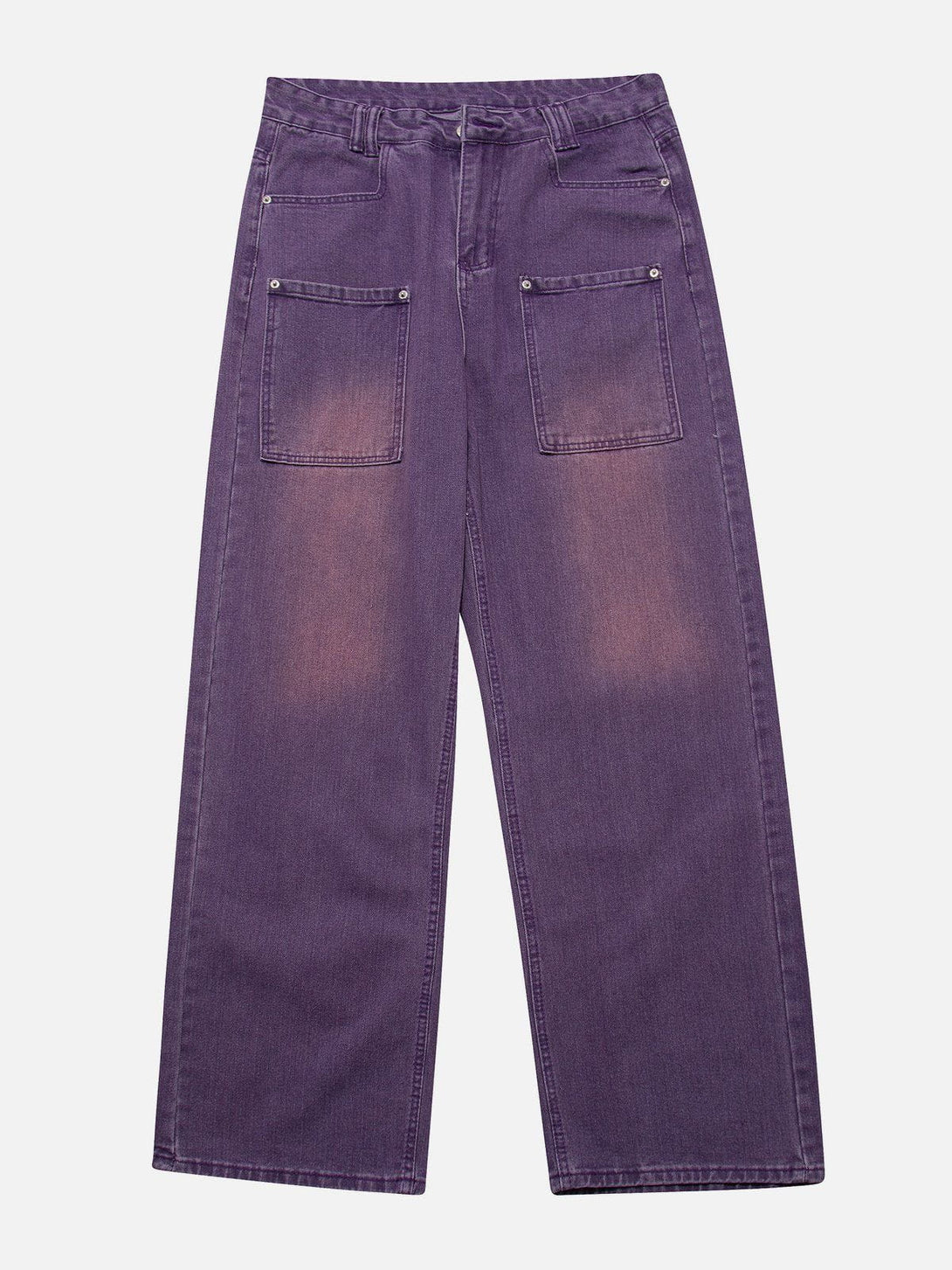 Helmiss - Vintage Distressed Large Pocket Jeans- Streetwear Fashion - helmiss.com