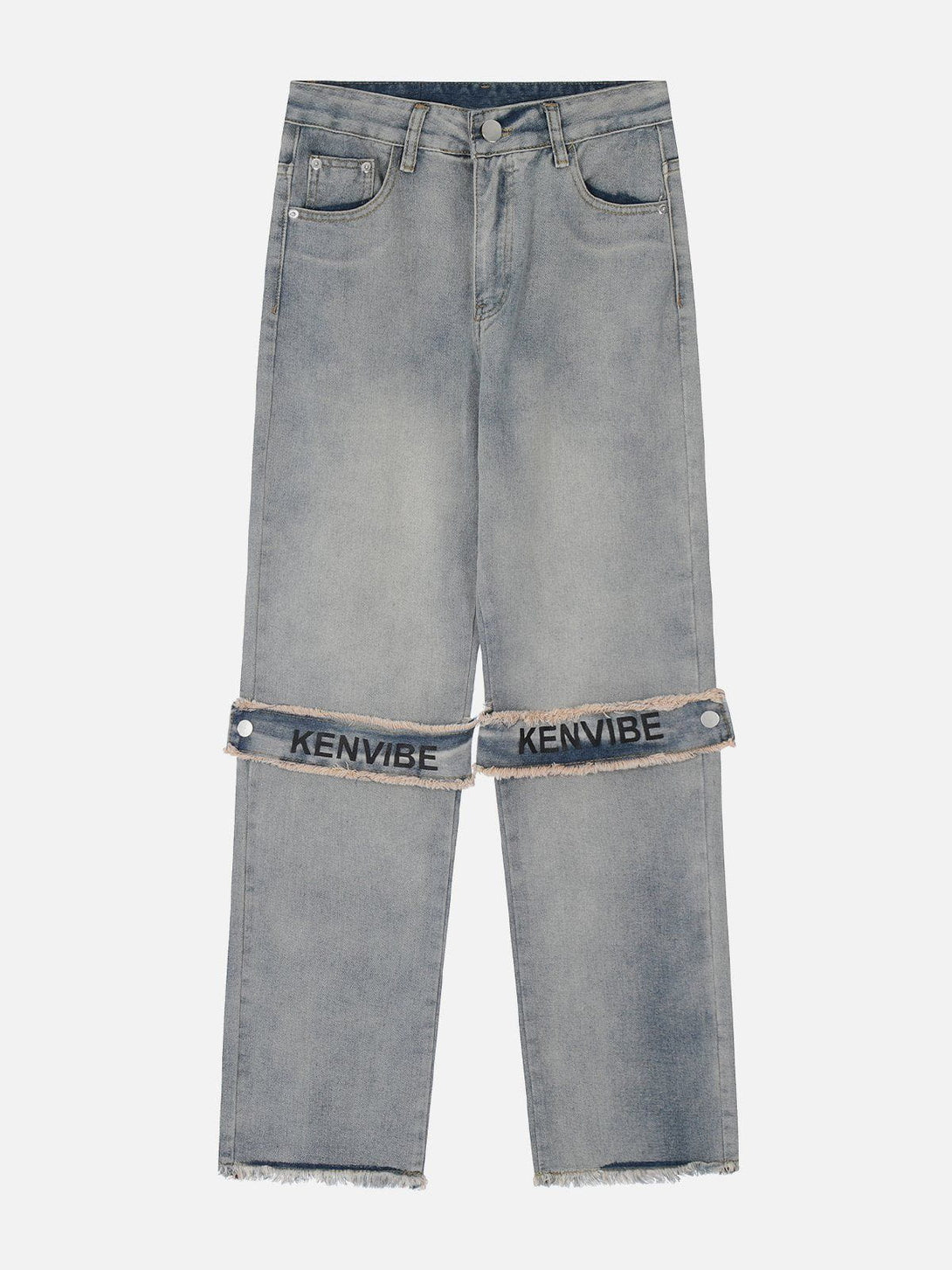 Helmiss - Vintage Distressed Patch Jeans- Streetwear Fashion - helmiss.com