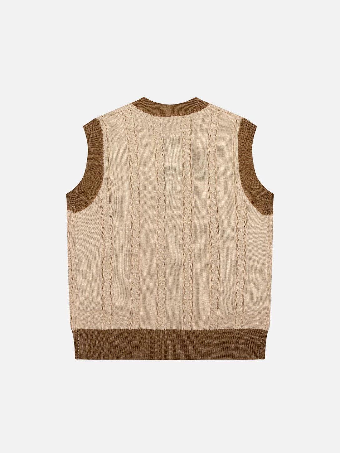 Helmiss - Vintage Embroidery Sweater Vest- Streetwear Fashion - helmiss.com