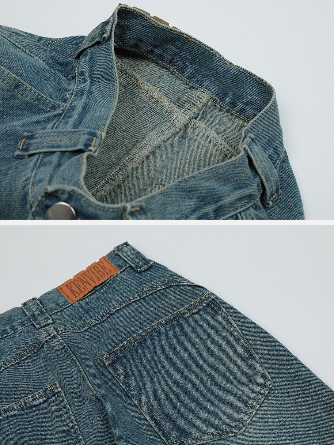 Helmiss - Vintage Folded Jeans- Streetwear Fashion - helmiss.com