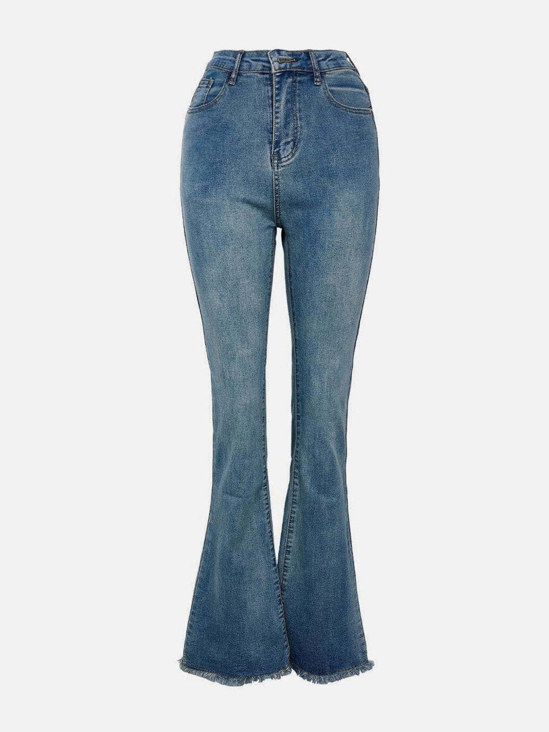 Helmiss - Vintage Frayed Flared Jeans- Streetwear Fashion - helmiss.com