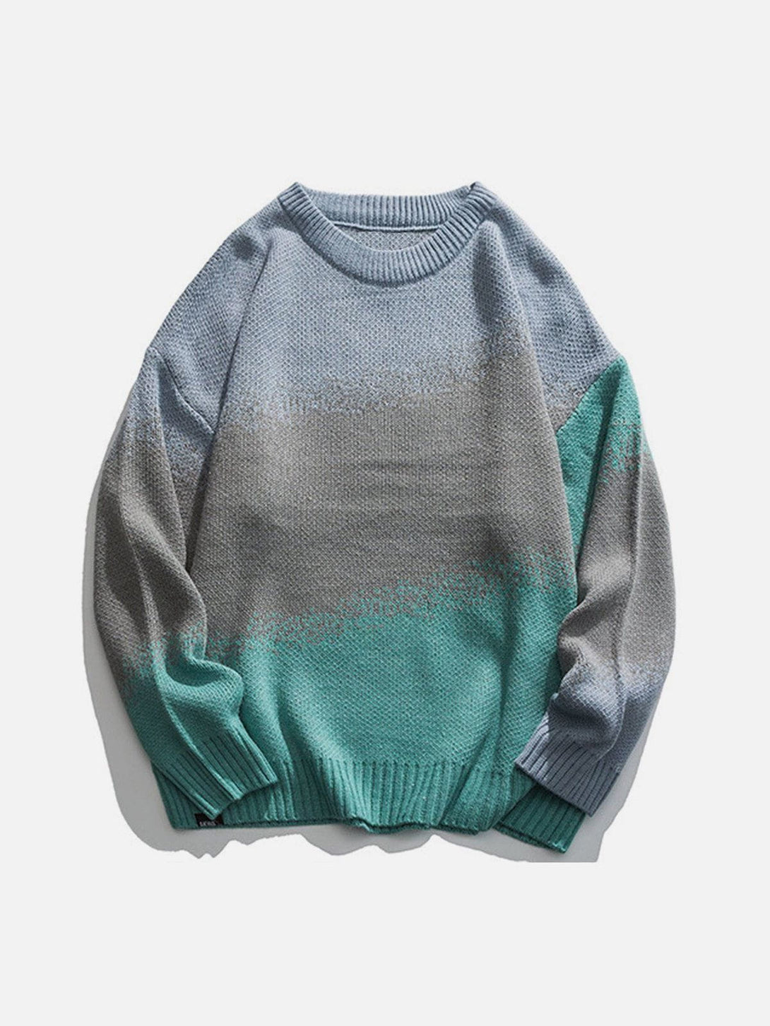 Helmiss - Vintage Gradient Knit Sweater- Streetwear Fashion - helmiss.com