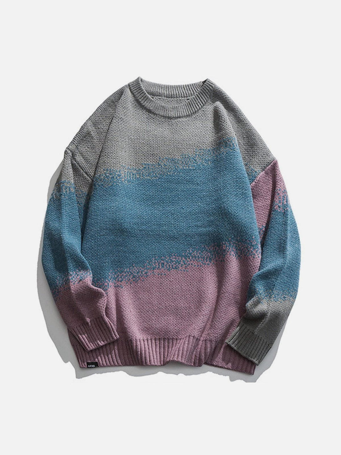 Helmiss - Vintage Gradient Knit Sweater- Streetwear Fashion - helmiss.com