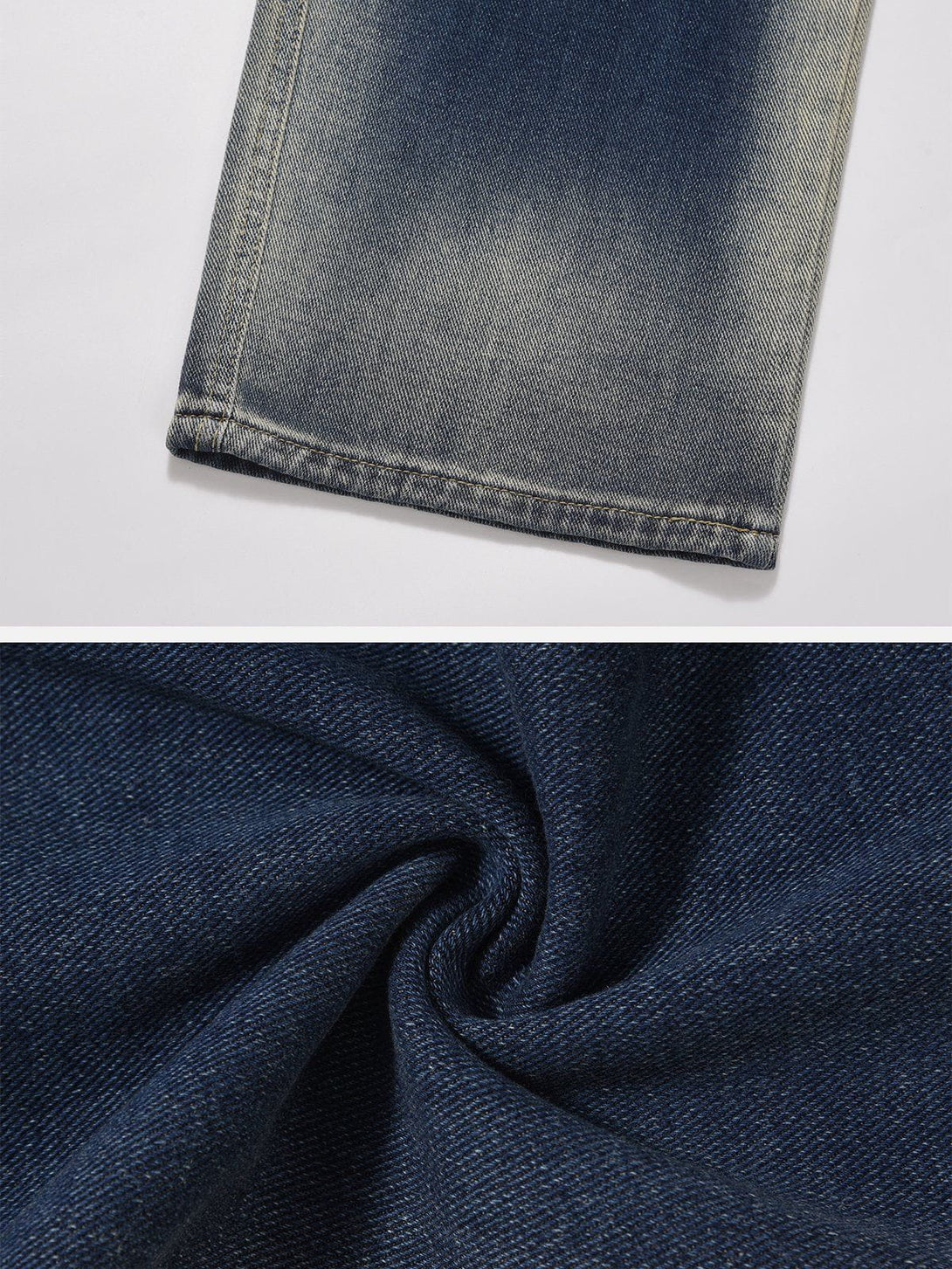 Helmiss - Vintage Gradient Wash Jeans- Streetwear Fashion - helmiss.com