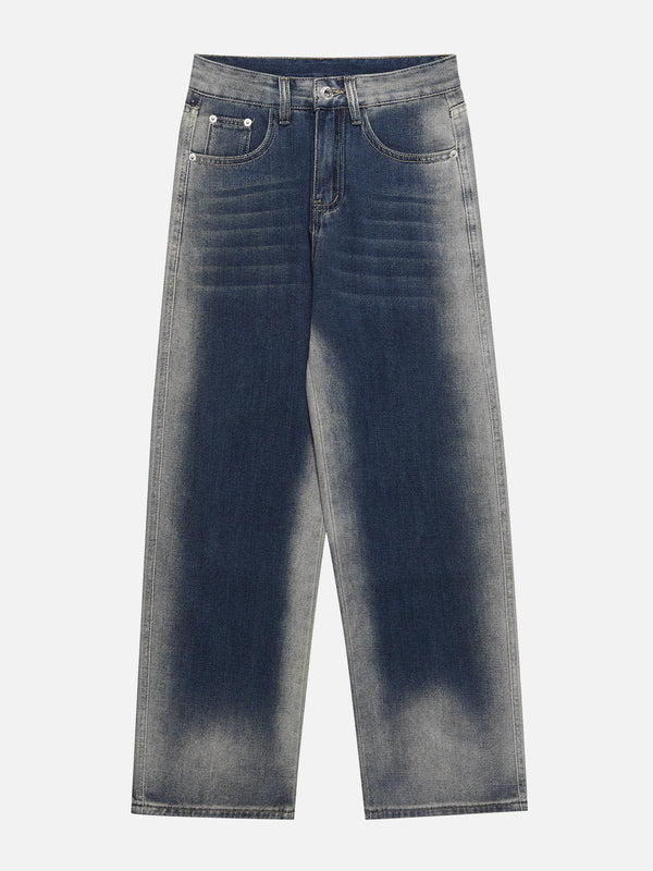 Helmiss - Vintage Gradient Wash Jeans- Streetwear Fashion - helmiss.com