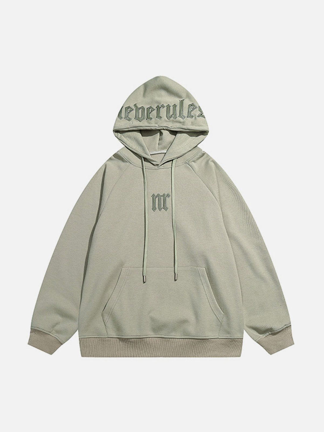 Helmiss - Vintage Letter Embroidery Hoodie- Streetwear Fashion - helmiss.com