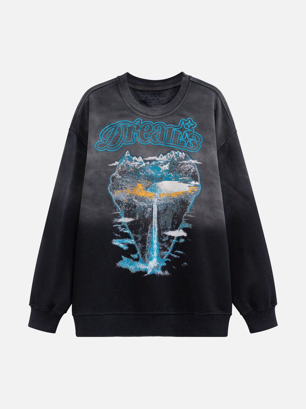 Helmiss - Vintage Mountain Sweatshirt- Streetwear Fashion - helmiss.com