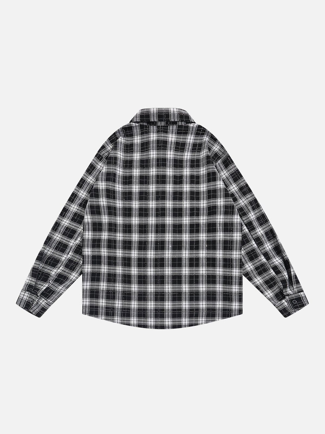 Helmiss - Vintage PLAID Shacket- Streetwear Fashion - helmiss.com