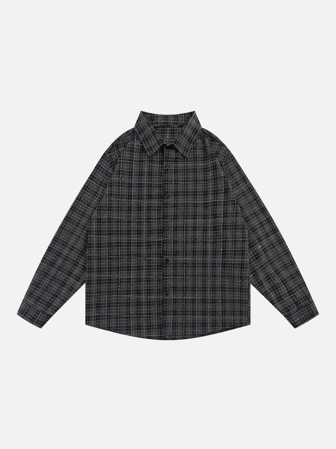 Helmiss - Vintage PLAID Shacket- Streetwear Fashion - helmiss.com