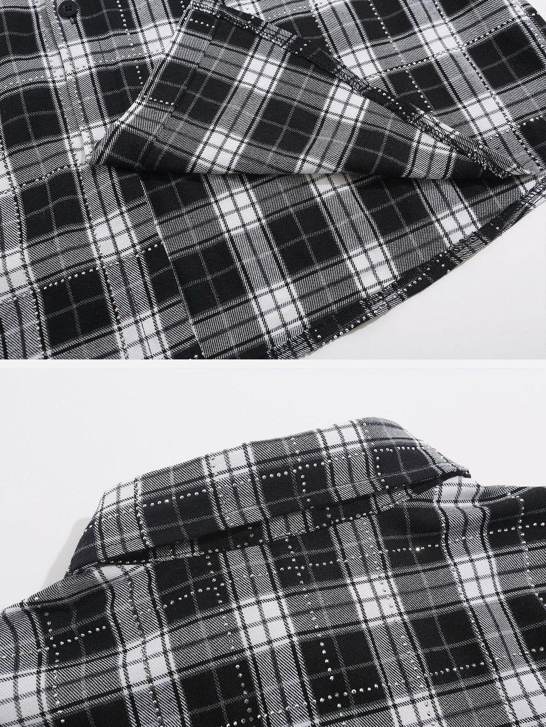 Helmiss - Vintage PLAID Shacket- Streetwear Fashion - helmiss.com