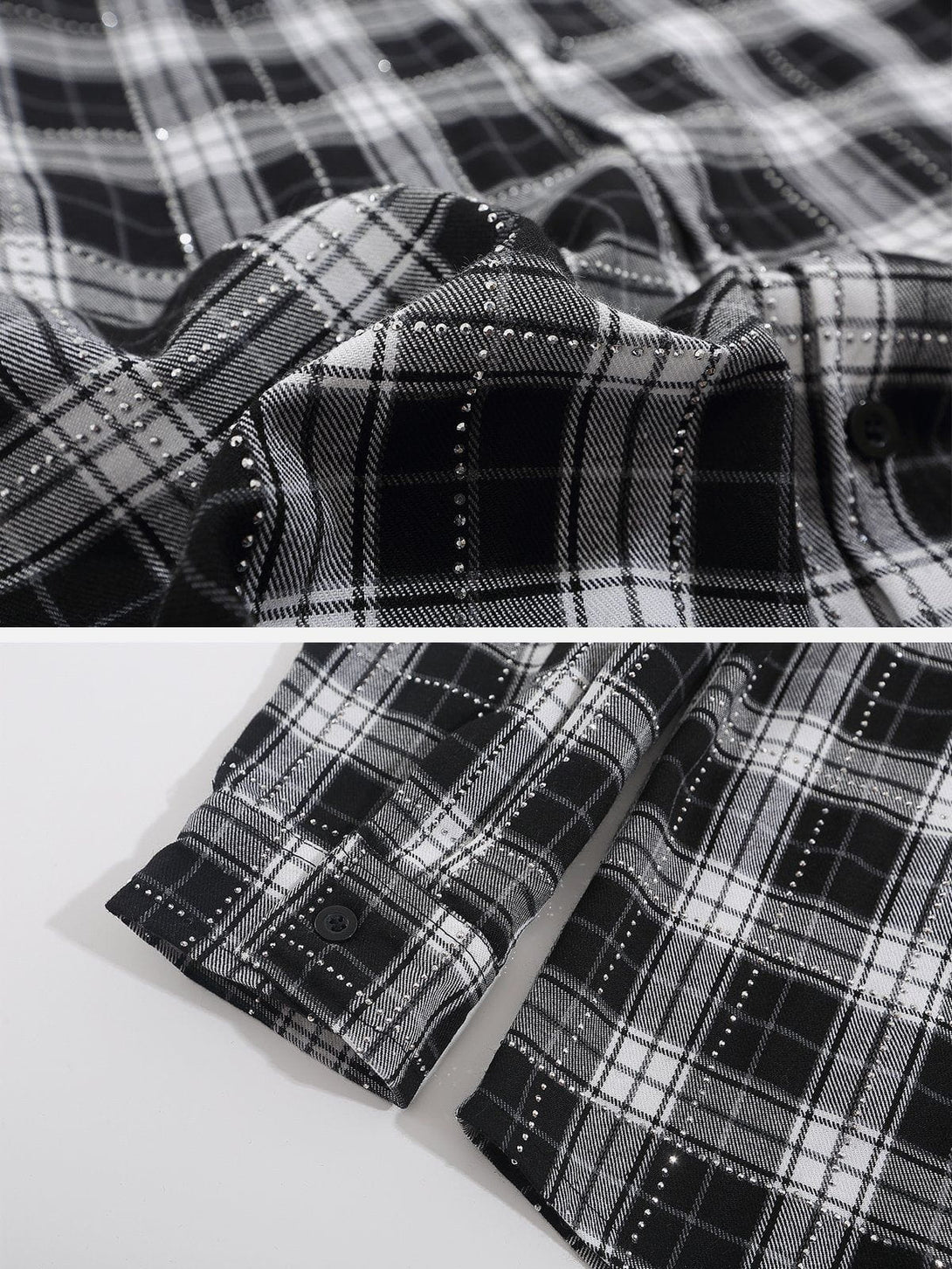 Helmiss - Vintage PLAID Shacket- Streetwear Fashion - helmiss.com