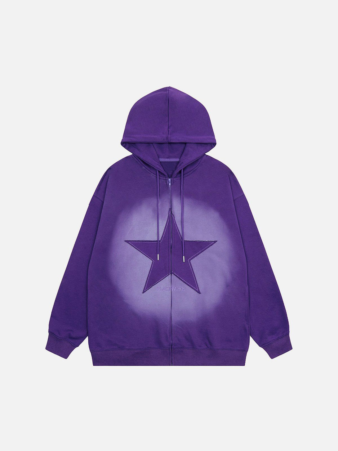 Helmiss - Vintage Pentagram Zip Up Hoodie- Streetwear Fashion - helmiss.com