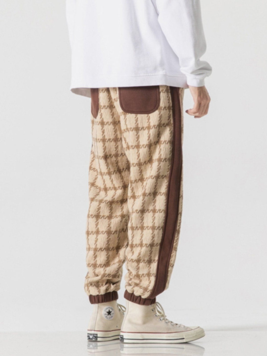 Helmiss - Vintage Plaid Pants- Streetwear Fashion - helmiss.com