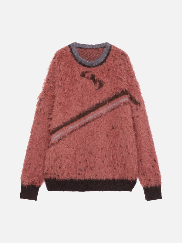 Helmiss - Vintage Plush Sweater- Streetwear Fashion - helmiss.com