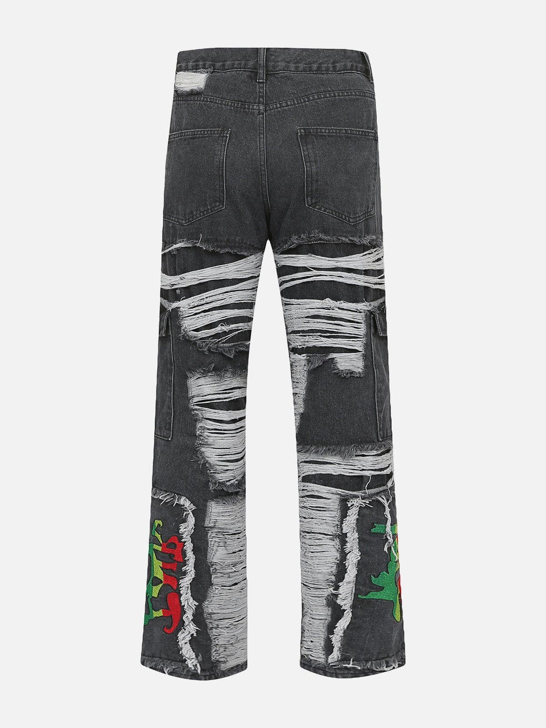 Helmiss - Vintage Raw Ripped Jeans- Streetwear Fashion - helmiss.com