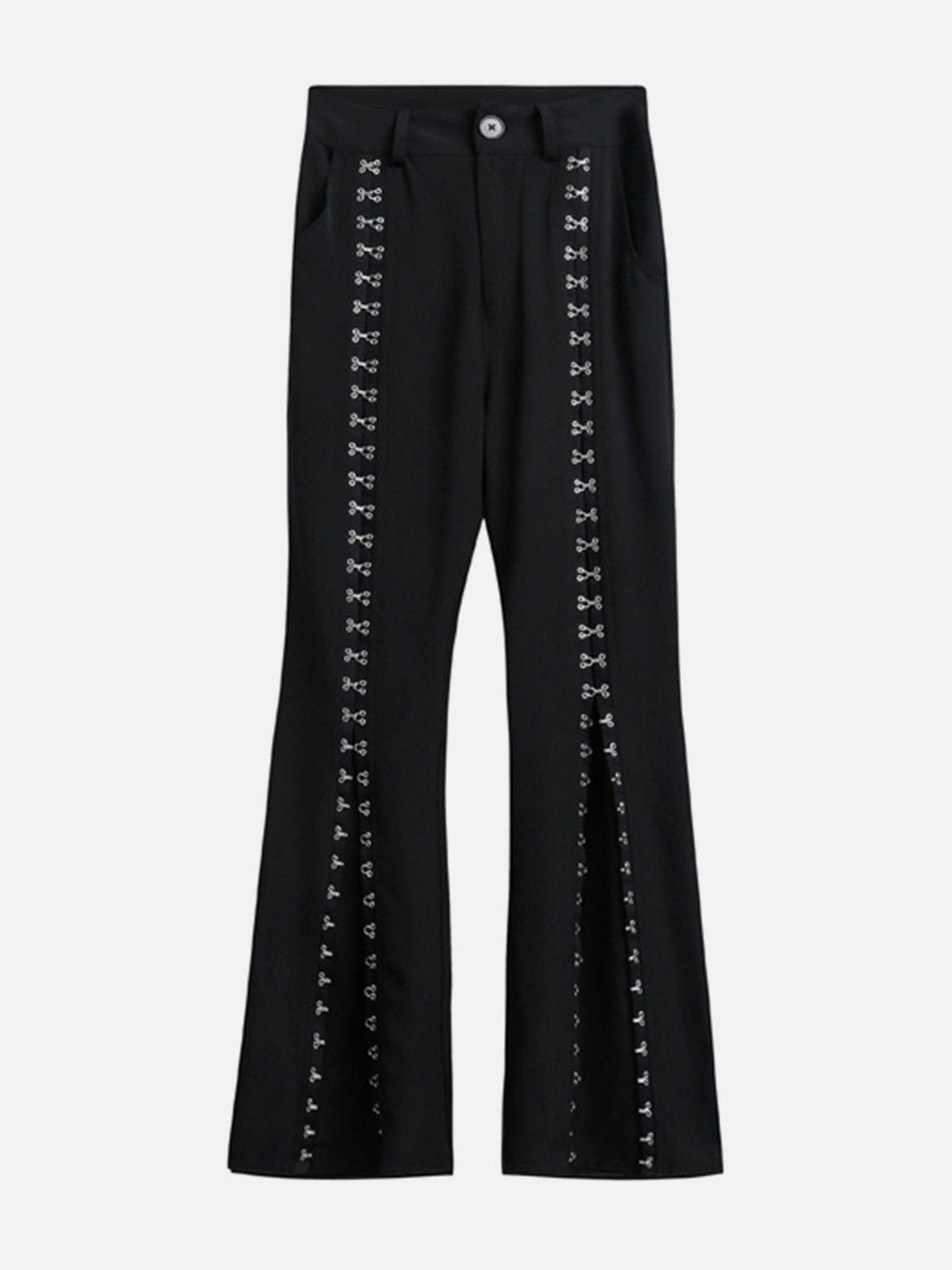 Helmiss - Vintage Rivets Flared Pants- Streetwear Fashion - helmiss.com