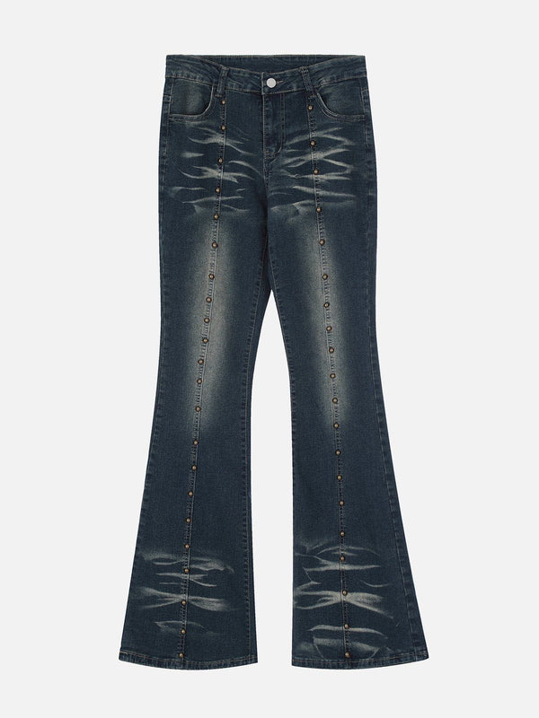 Helmiss - Vintage Rivets Jeans- Streetwear Fashion - helmiss.com