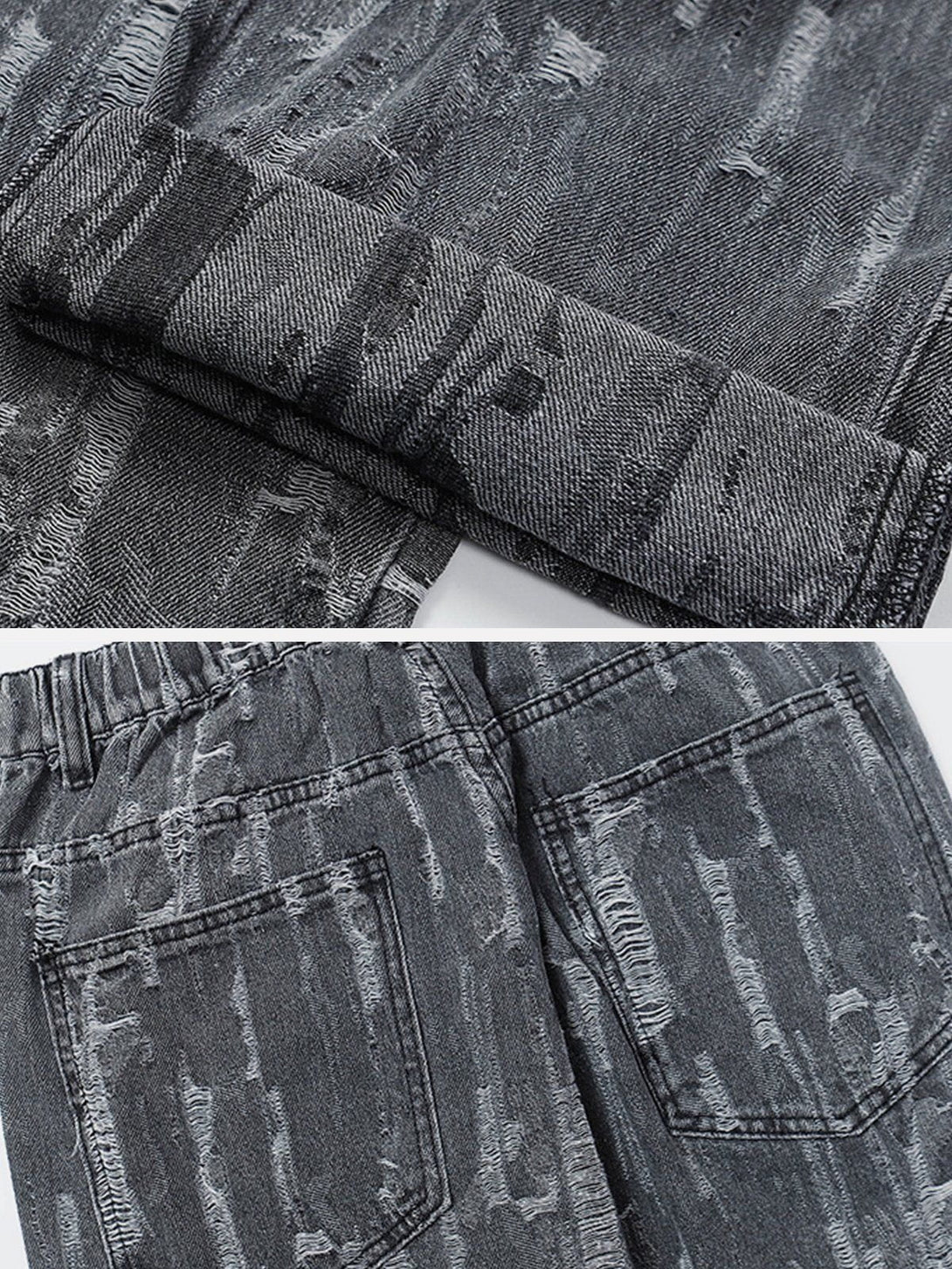 Helmiss - Vintage Scratched Jeans- Streetwear Fashion - helmiss.com