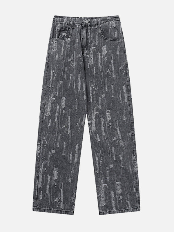 Helmiss - Vintage Scratched Jeans- Streetwear Fashion - helmiss.com