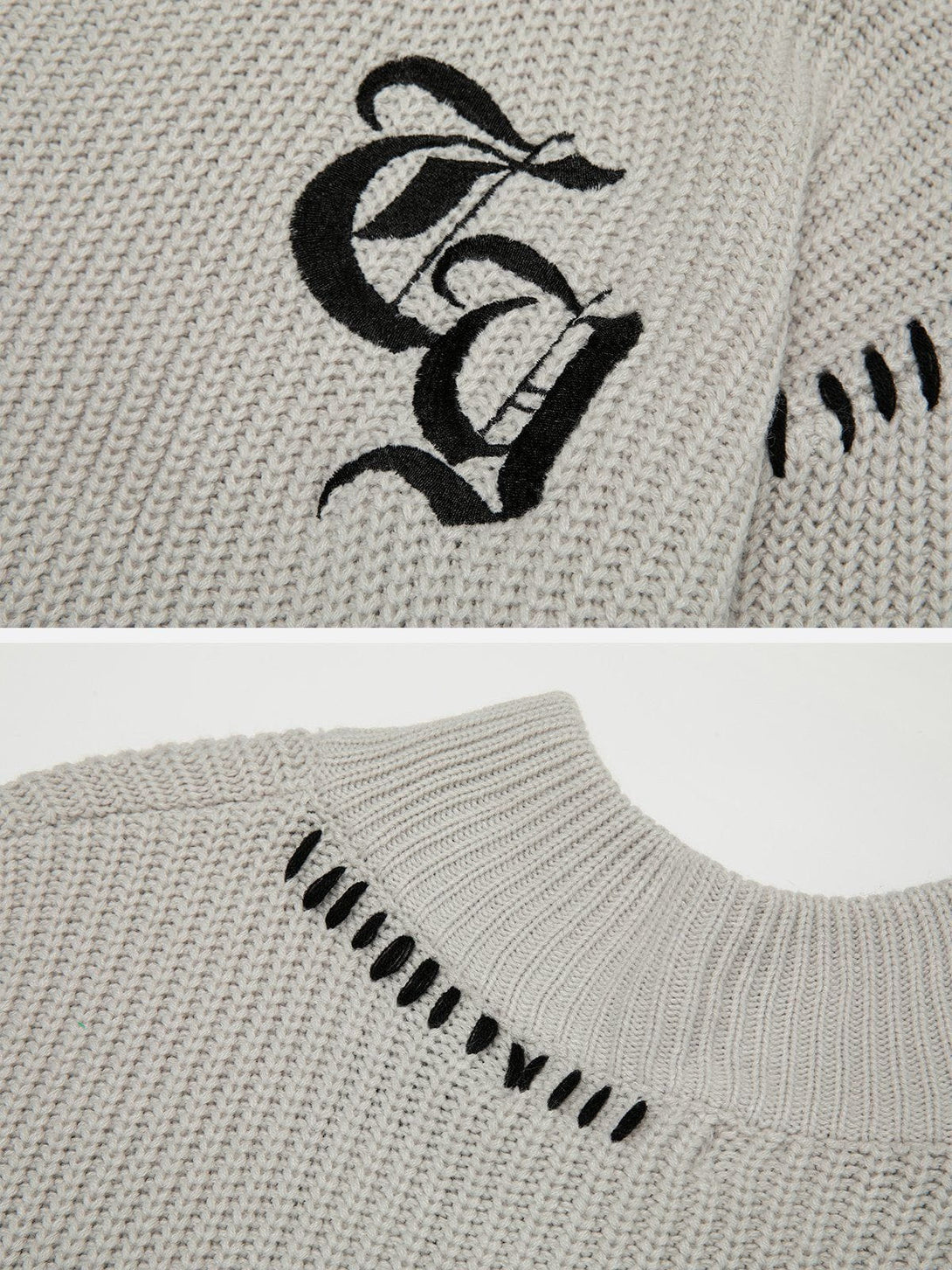 Helmiss - Vintage Solid Embroidered Cardigan- Streetwear Fashion - helmiss.com