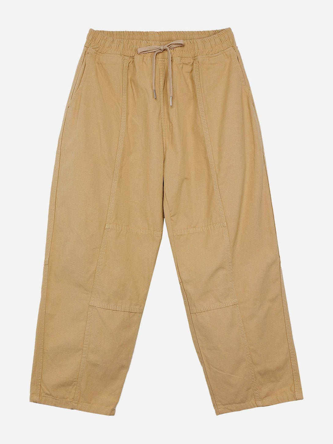 Helmiss - Vintage Solid Straight Elastic Pants- Streetwear Fashion - helmiss.com