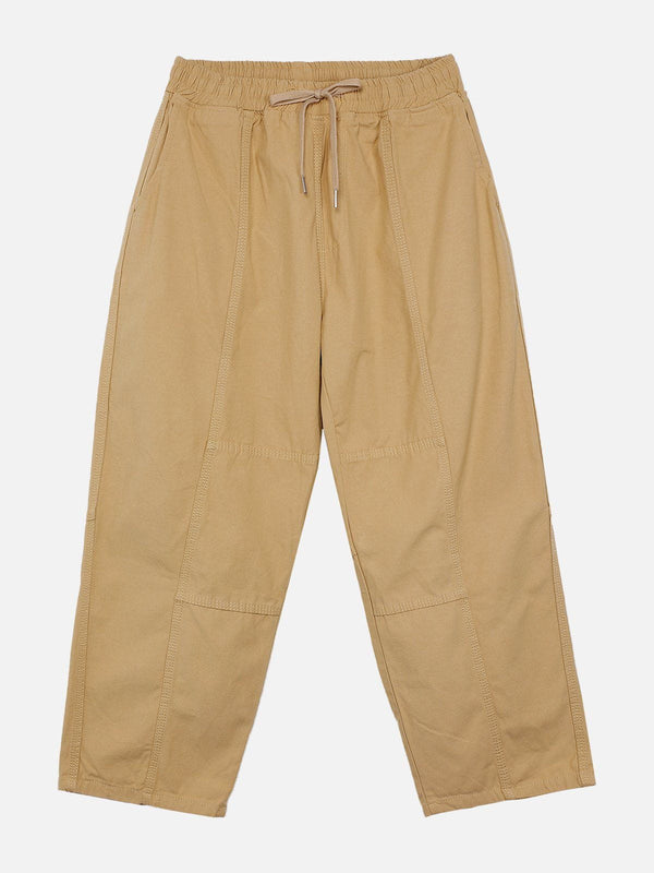 Helmiss - Vintage Solid Straight Elastic Pants- Streetwear Fashion - helmiss.com