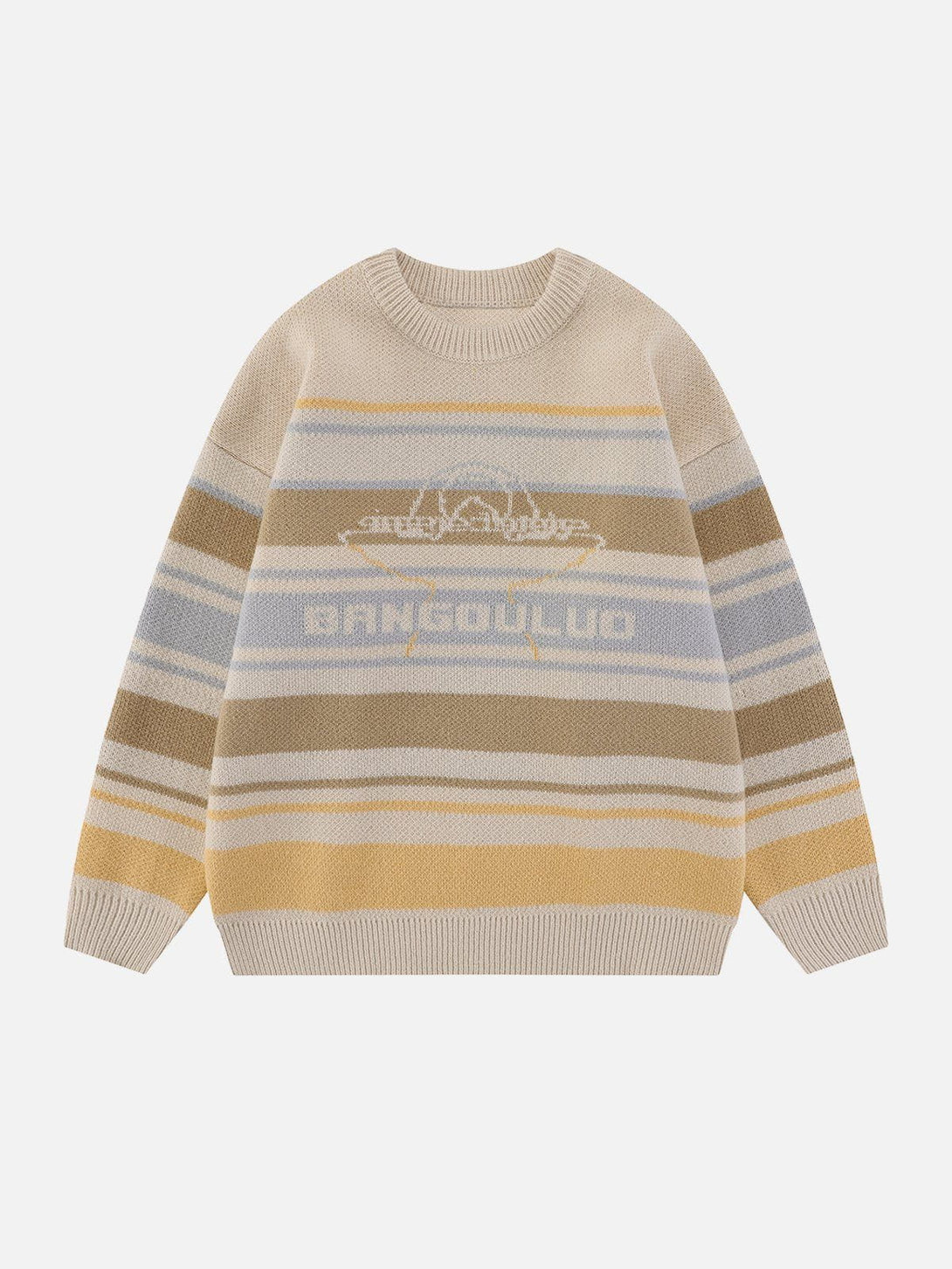 Helmiss - Vintage Stripes Sweater- Streetwear Fashion - helmiss.com