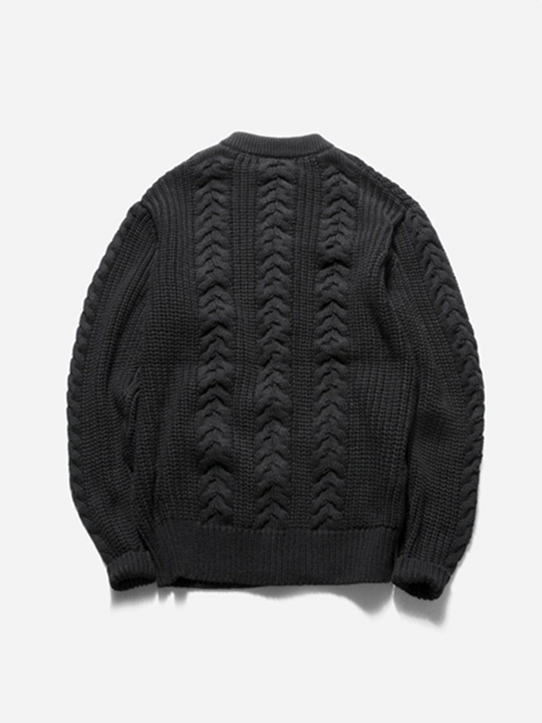 Helmiss - Vintage Twisted Knit Cardigan- Streetwear Fashion - helmiss.com