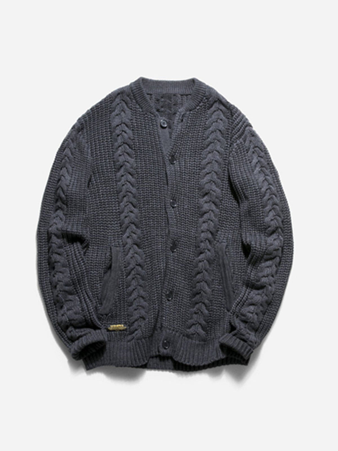 Helmiss - Vintage Twisted Knit Cardigan- Streetwear Fashion - helmiss.com