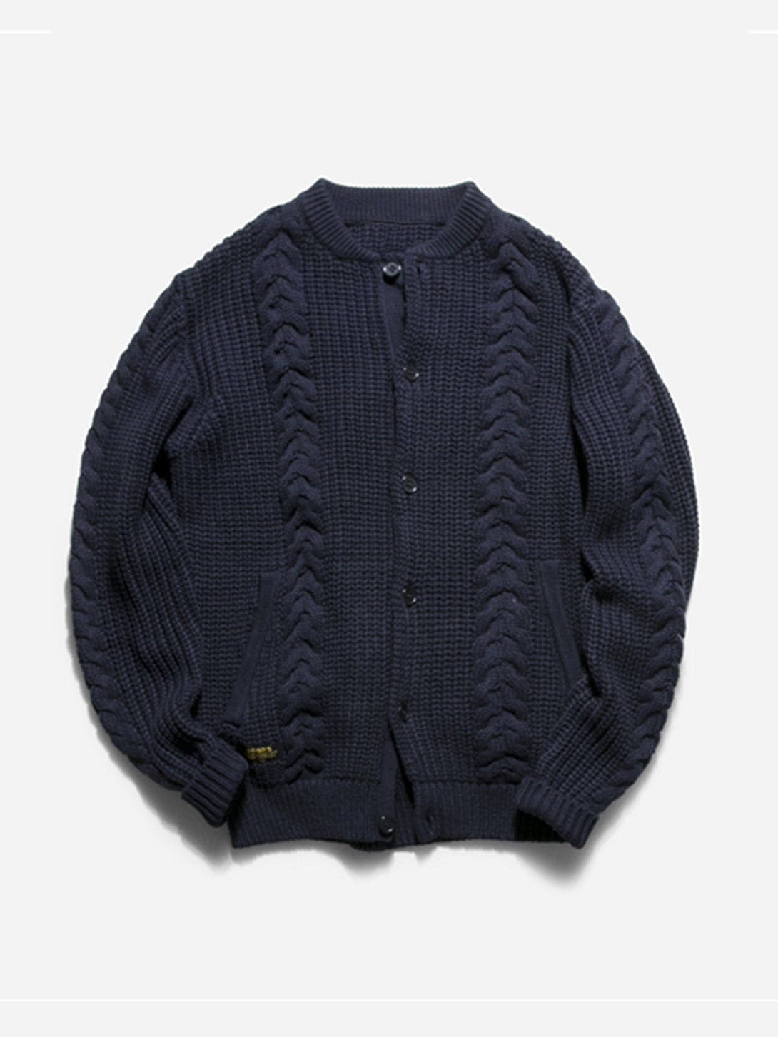 Helmiss - Vintage Twisted Knit Cardigan- Streetwear Fashion - helmiss.com