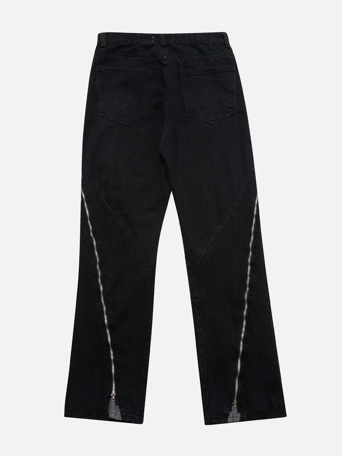 Helmiss - Vintage Wash Adjustable Zip Jeans- Streetwear Fashion - helmiss.com