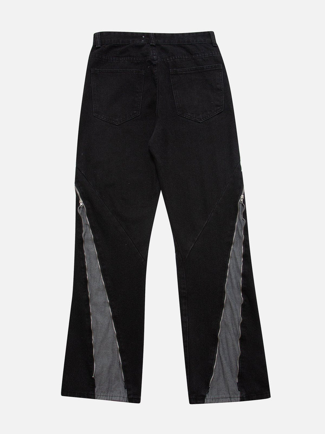 Helmiss - Vintage Wash Adjustable Zip Jeans- Streetwear Fashion - helmiss.com