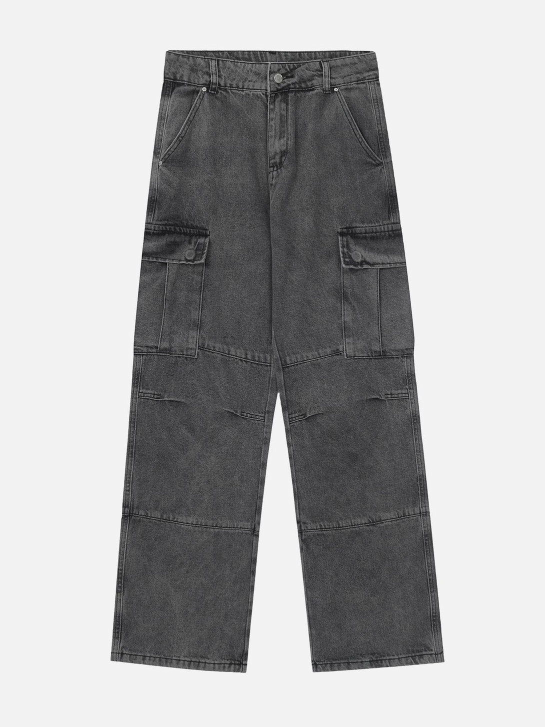 Helmiss - Vintage Wash Multi Pocket Jeans- Streetwear Fashion - helmiss.com