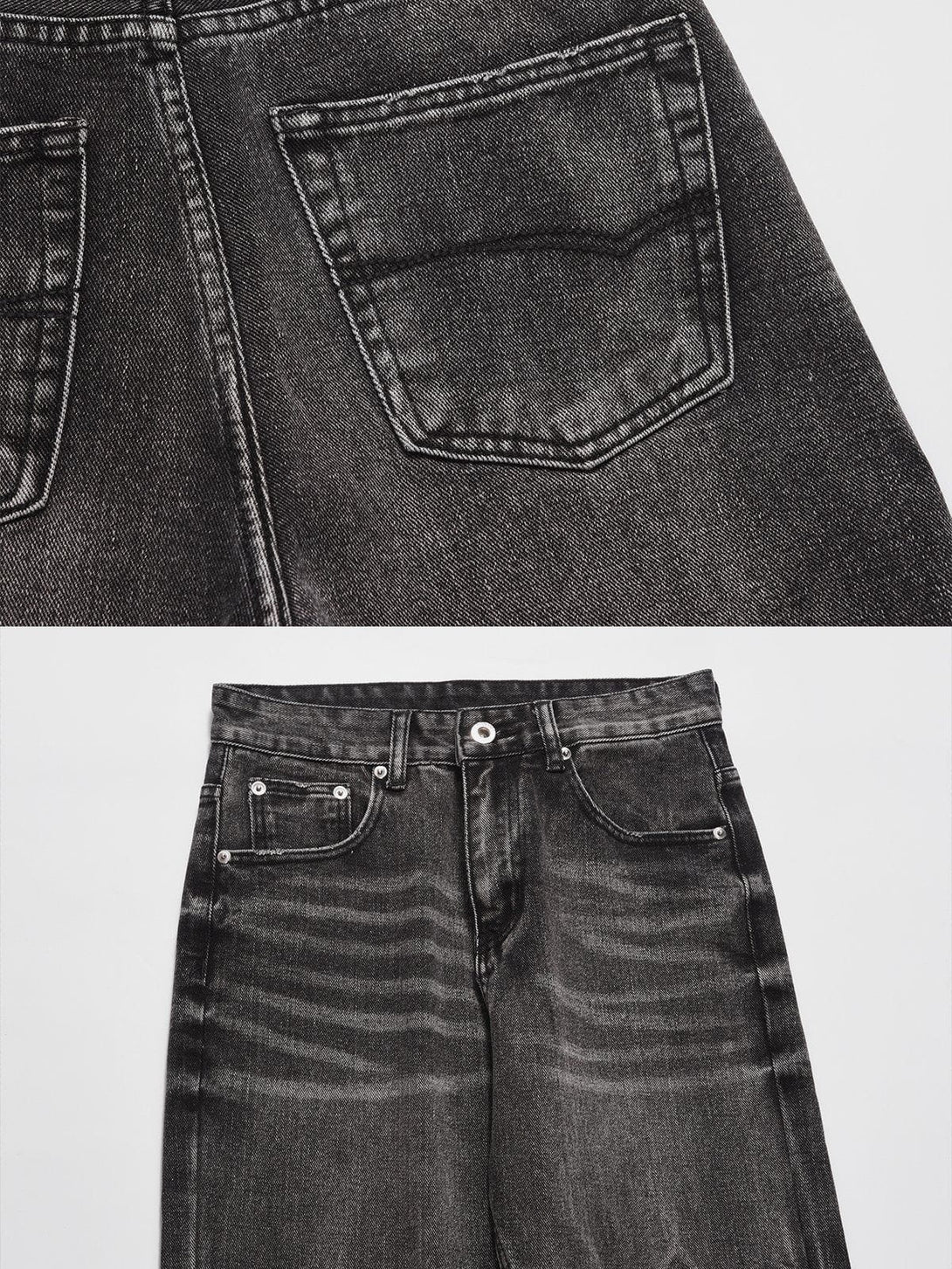 Helmiss - Vintage Washed Distressed Jeans- Streetwear Fashion - helmiss.com