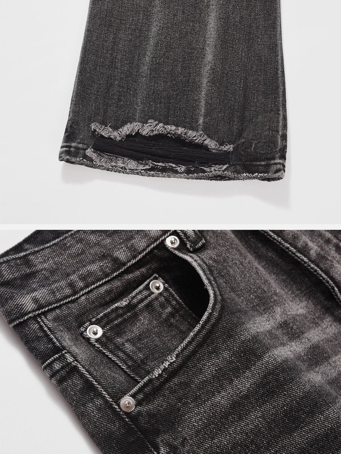 Helmiss - Vintage Washed Distressed Jeans- Streetwear Fashion - helmiss.com