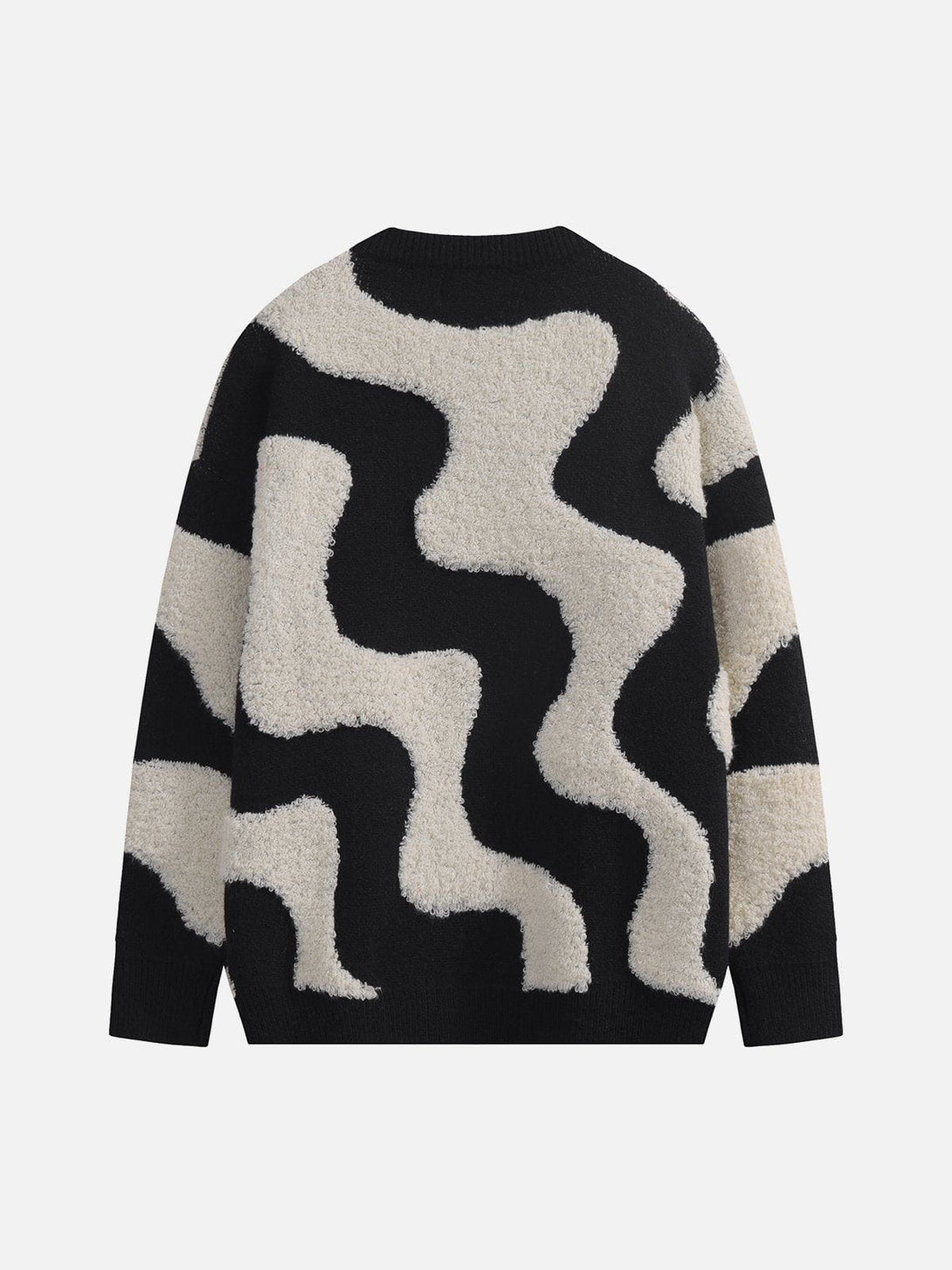 Helmiss - WAVE Flocking Splicing Sweater- Streetwear Fashion - helmiss.com