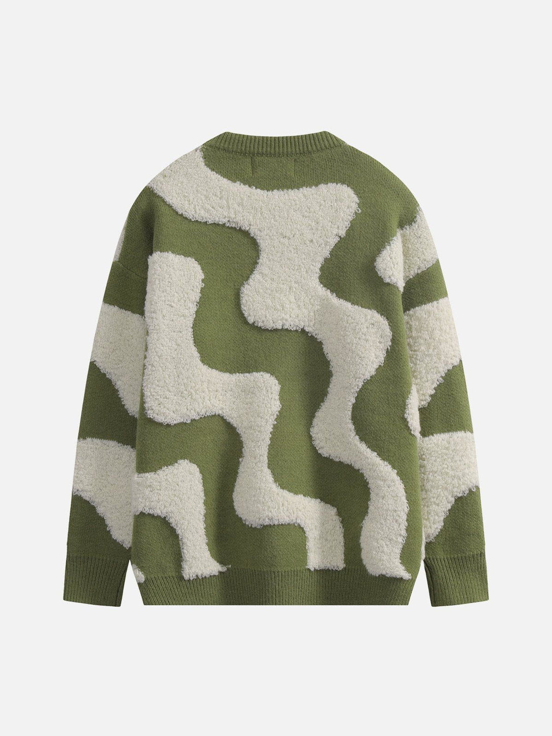 Helmiss - WAVE Flocking Splicing Sweater- Streetwear Fashion - helmiss.com