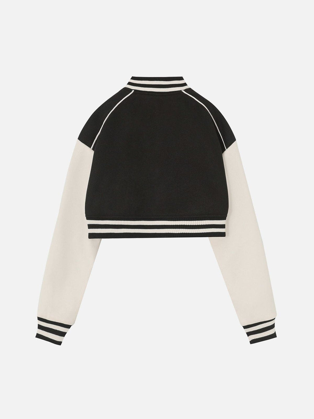 Helmiss - "WH" Embroidered Cropped Varsity Jacket- Streetwear Fashion - helmiss.com