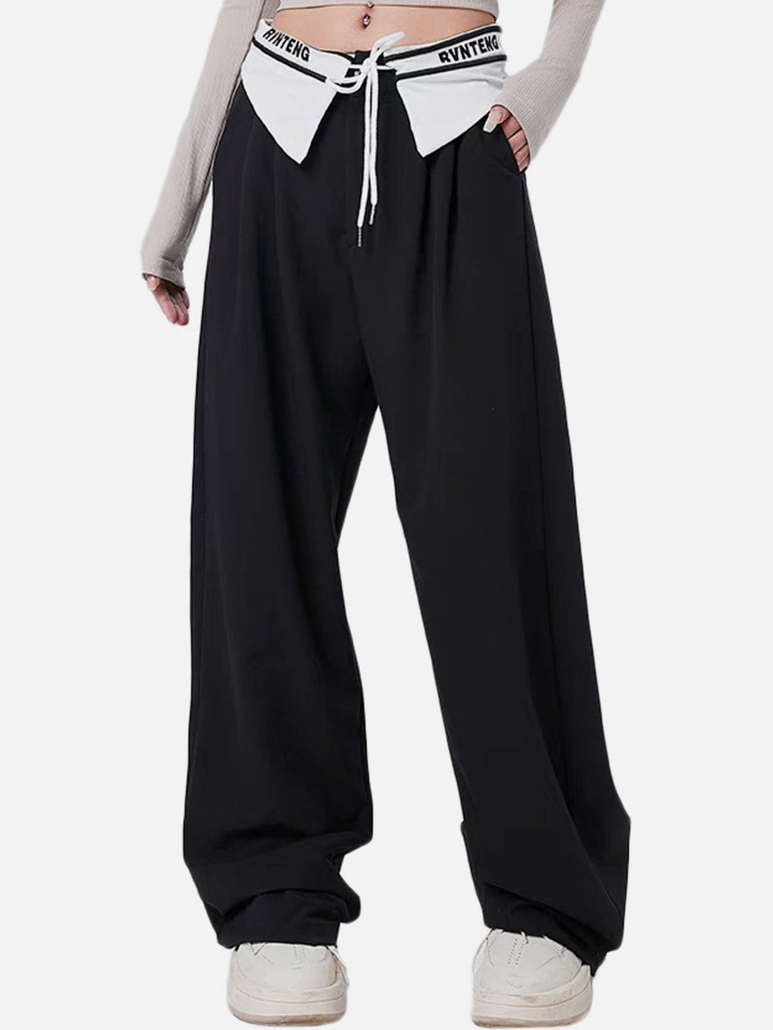 Helmiss - Waist Patchwork Pants- Streetwear Fashion - helmiss.com