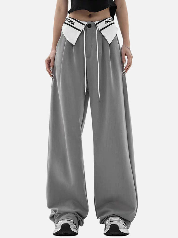 Helmiss - Waist Patchwork Pants- Streetwear Fashion - helmiss.com