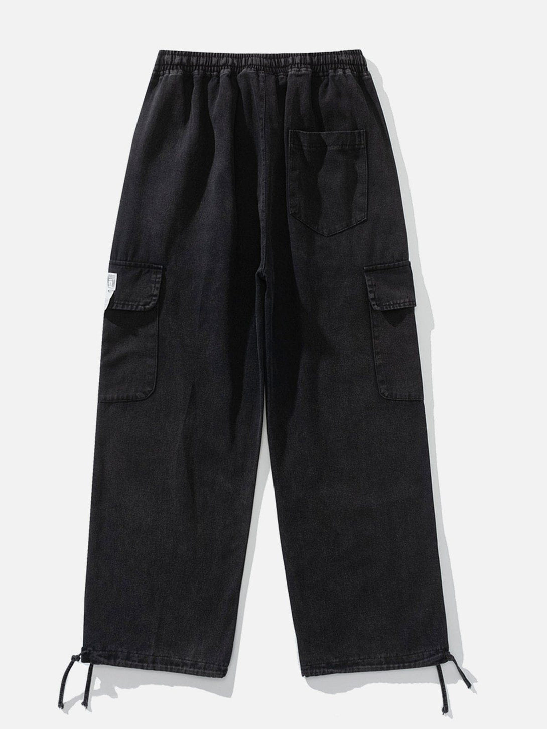 Helmiss - Washed Drawstring Cargo Pants- Streetwear Fashion - helmiss.com