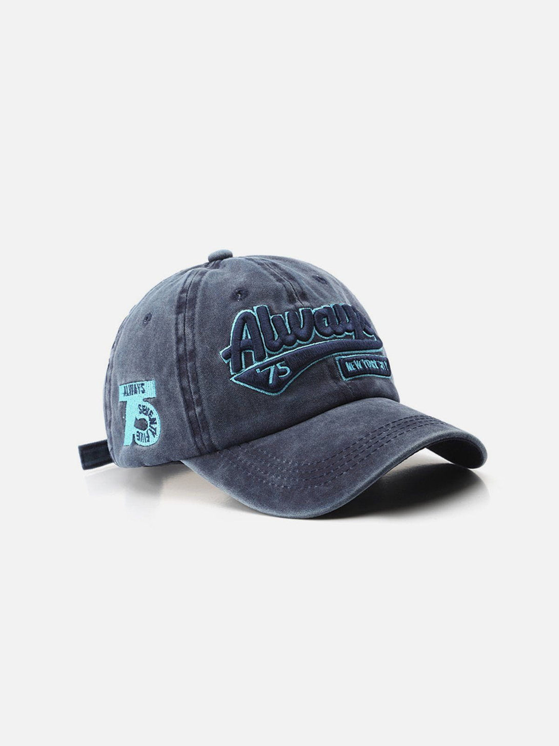 Helmiss - Washed Embroidered Letter Baseball Cap- Streetwear Fashion - helmiss.com