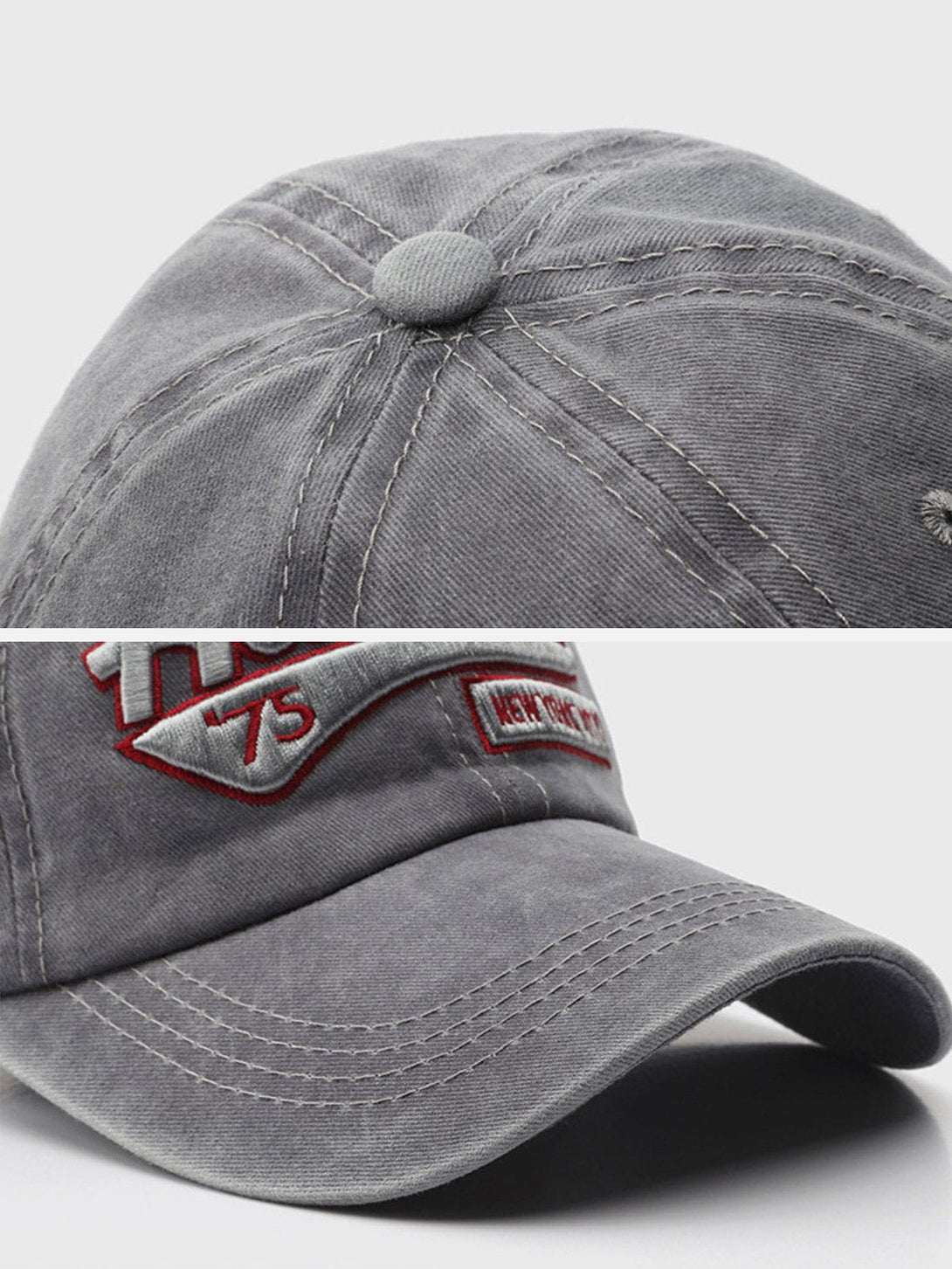 Helmiss - Washed Embroidered Letter Baseball Cap- Streetwear Fashion - helmiss.com