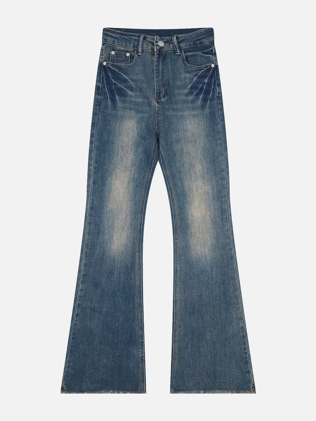 Helmiss - Washed Flare Jeans- Streetwear Fashion - helmiss.com