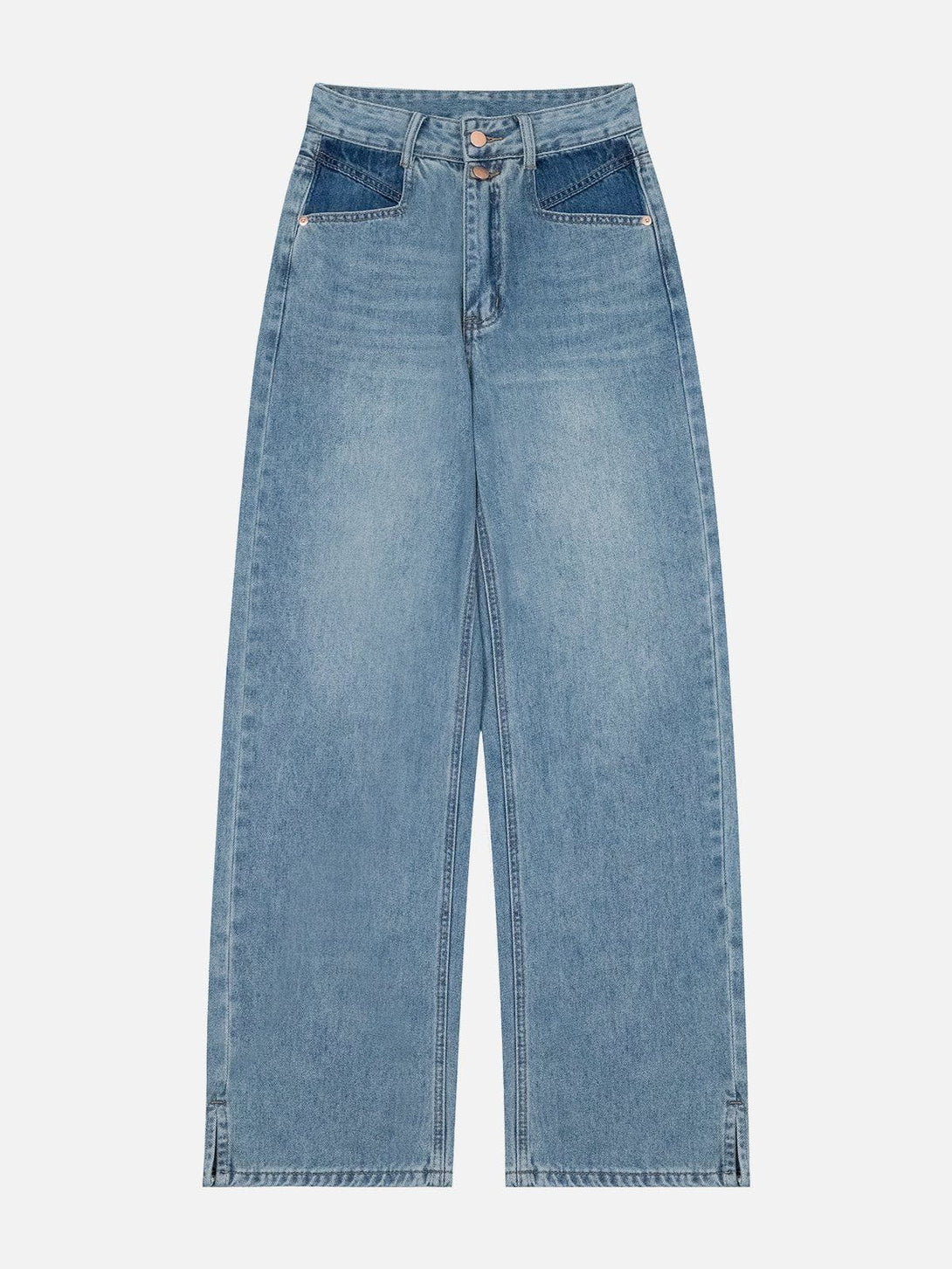 Helmiss - Washed Fringe Jeans- Streetwear Fashion - helmiss.com